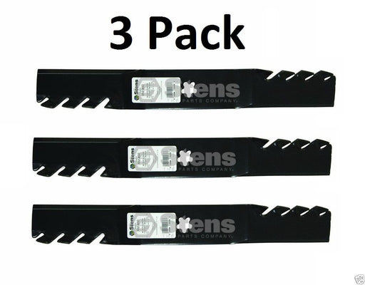 3 Pack Stens 302-430 Toothed Blade for AYP 187254 187256 54" 5 pt Star