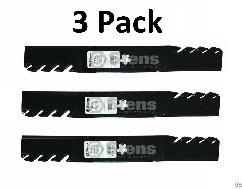 3 Stens 302-430 Toothed Blades Fits Husqvarna 532187256 532187254 539112053 54"