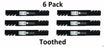 6 Pack Stens 302-430 Toothed Blade for AYP 187254 187256 54" 5 pt Star