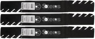 3 Pack Stens 302-460 Toothed Blade Fits John Deere AM100946