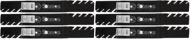 6 Pack Stens 302-460 Toothed Blade Fits John Deere AM100946