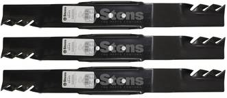 3 Pack Stens 302-475 Toothed Blade Fits Toro 91-2256-03