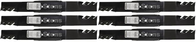 6 Pack Stens 302-475 Toothed Blade Fits Toro 91-2256-03