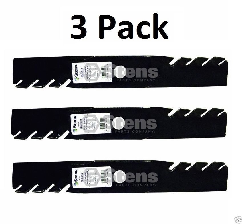 3 Pack Stens 302-615 Toothed Blade for Exmark 116-5177-S 116-5496-S 109-9390-S