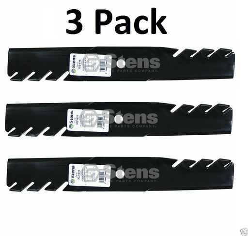 3 Pack Stens 302-616 Toothed Blade for Exmark 103-6581 103-6583-S 105-6738-S