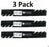 3 Pack Stens 302-616 Toothed Blade for Toro 103-2527