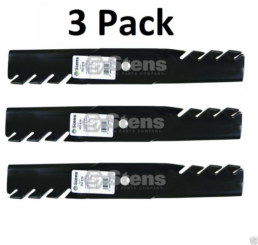 3 Pack Stens 302-616 Toothed Blade for Toro 103-2527