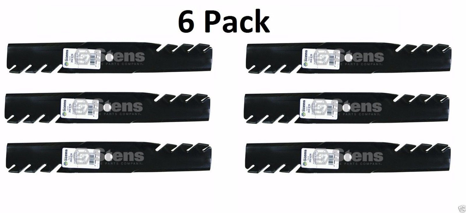 6 Pack Stens 302-616 Toothed Blade for Ferris 1520843 1520843S 20843 5020843