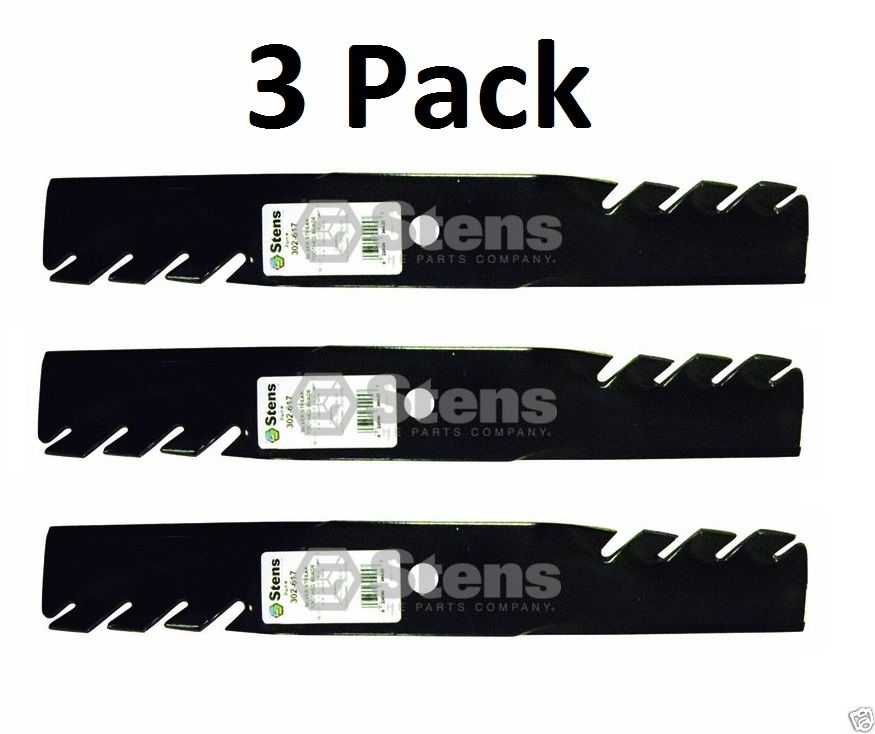 3 Pack Stens 302-617 Toothed Blade for Bunton PC1255 PC2005 PL4055 PL4205 PL4855