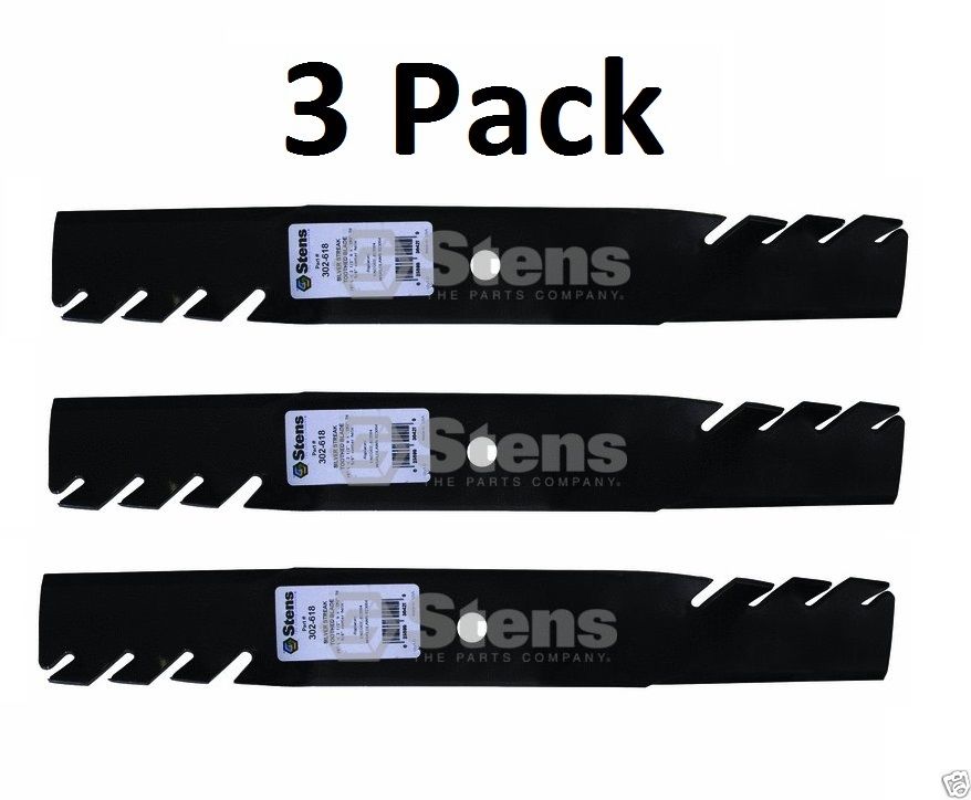 3 Pack Stens 302-618 Toothed Blade for Bobcat 112111-02 2722543-02 32022A