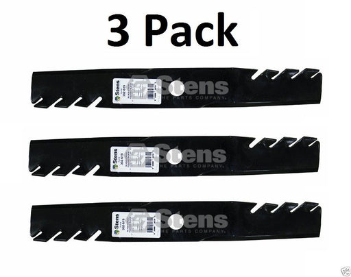 3 Pack Stens 302-619 Toothed Blade for Exmark 116-5175-S 109-6873 103-6402-S