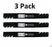 3 Pack Stens 302-620 Toothed Blade for Bad Boy 038-6002-00 038-6050-00