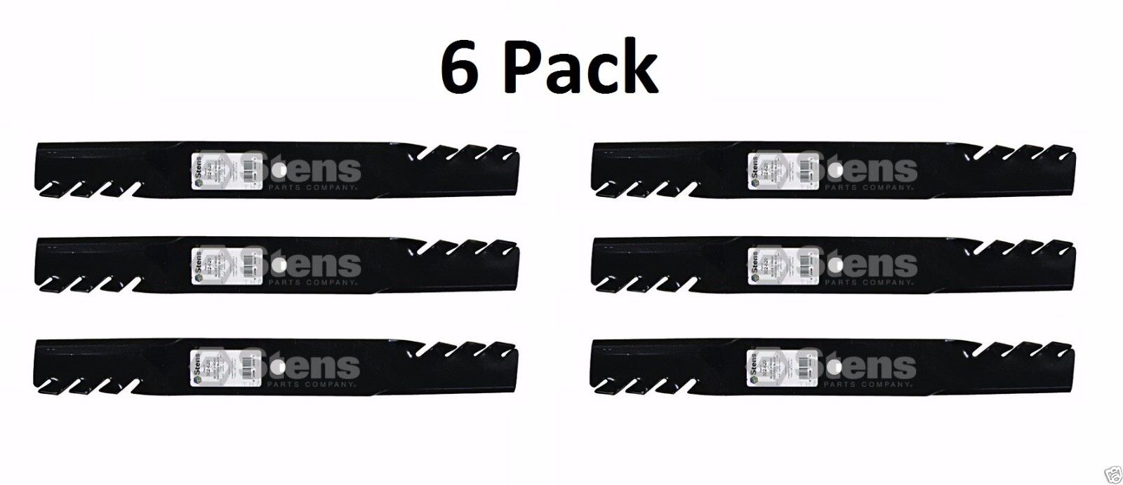 6 Pack Stens 302-620 Toothed Blade for Bad Boy 038-6002-00 038-6050-00