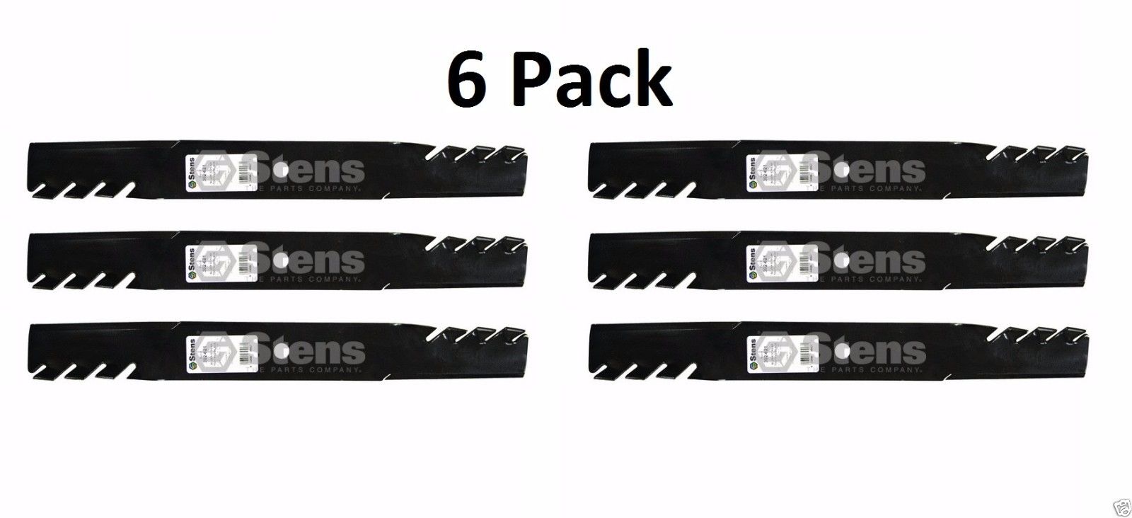 6 Pack Stens 302-621 Toothed Blade for Snapper Pro 5020842 Kees 101733 1520842