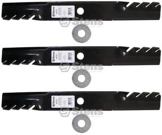 3 Pack Stens 302-622 Toothed Blade Fits John Deere M141785