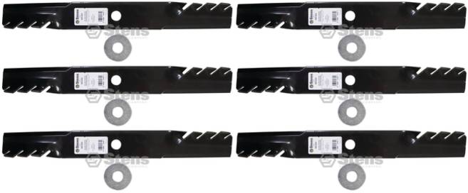 6 Pack Stens 302-622 Toothed Blade Fits John Deere M141785