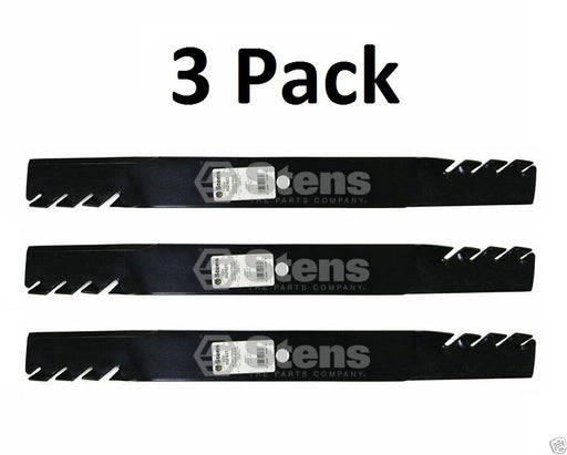 3 Pack Stens 302-625 Toothed Blade for Ariens 08983800 Toro 105-7784-03 72"