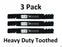 3 Pack Stens 302-686 Heavy Duty Toothed Blade for Toro 92-5608 92-5608-03