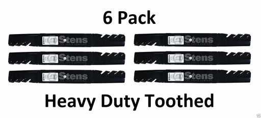 6 Pack Stens 302-686 Heavy Duty Toothed Blade for Toro 92-5608 92-5608-03