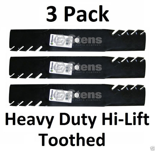 3 Pack Stens 302-818 Hi-Lift Toothed Blade for Ariens 00273100 03399704 04917900