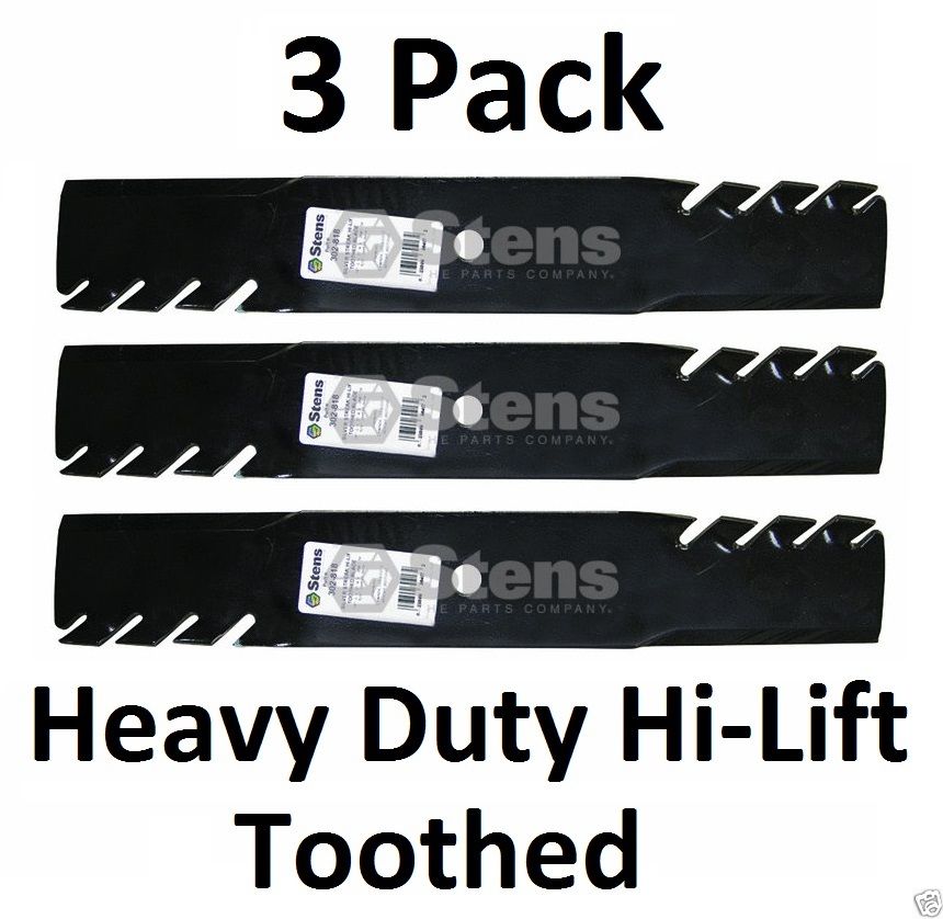 3 Pack Stens 302-818 Hi-Lift Toothed Blade for Bunton 6294 P2005 PL4206