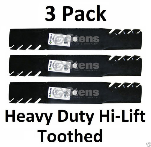 3 Pack Stens 302-818 Hi-Lift Toothed Blade for Encore 363046 363291 823004