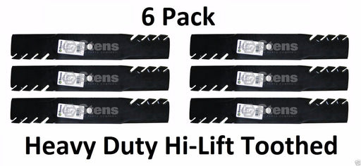 6 Pack Stens 302-818 Hi-Lift Toothed Blade for Ariens 00273100 03399704 04917900