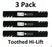 3 Pack Stens 302-820 Toothed Hi-Lift Blade for Bad Boy 038-6002-00 038-6050-00