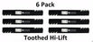 6 Pack Stens 302-820 Toothed Hi-Lift Blade for Bad Boy 038-6002-00 038-6050-00