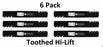 6 Stens 302-820 Toothed Hi-Lift Blades For Gravely 46999 08898900 08899100 48864