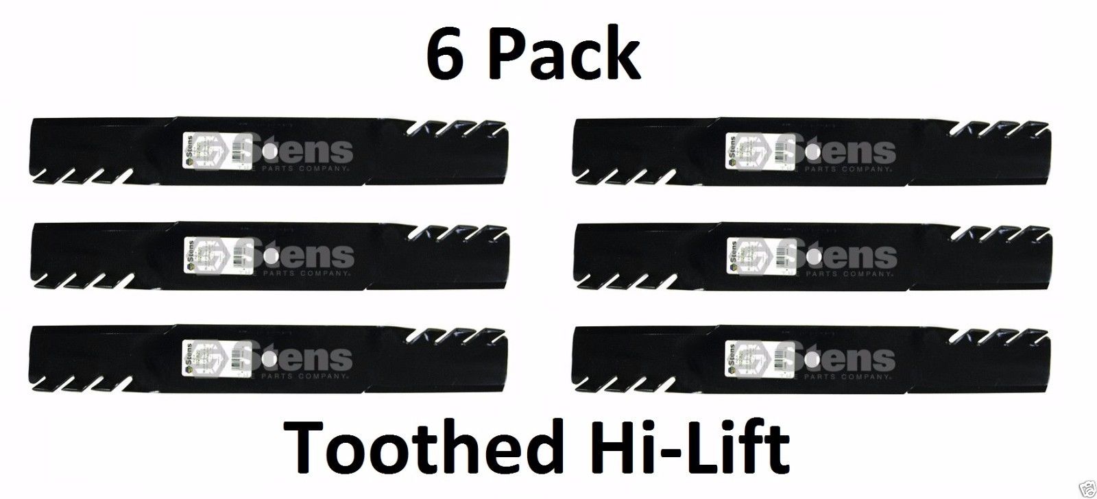 6 Stens 302-820 Toothed Hi-Lift Blades For Gravely 46999 08898900 08899100 48864