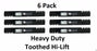 6 Stens 302-822 Toothed Hi-Lift Blade Fits Exmark 103-6403-S 116-5174-S 103-6398