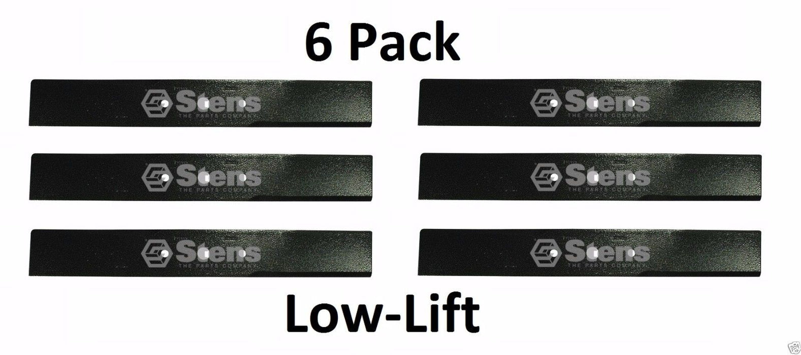 6 Pack Stens 303-052 Low-Lift Blade for Encore 363046 363291 482462 481707