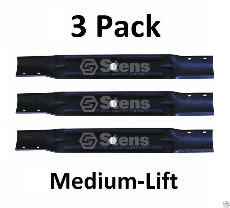 3 Pack Stens 305-589 Medium-Lift Blade for Woods 03624751 03624751KT