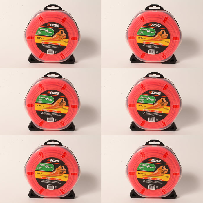 6 PK Echo 306080052 Crossfire .080" String Trimmer Line 1/2 lb Donut