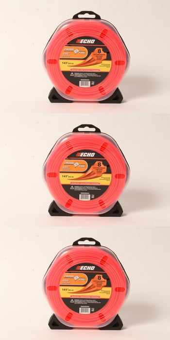3 PK Echo 306095053 Crossfire .095" String Trimmer Line 1/2 lb Donut