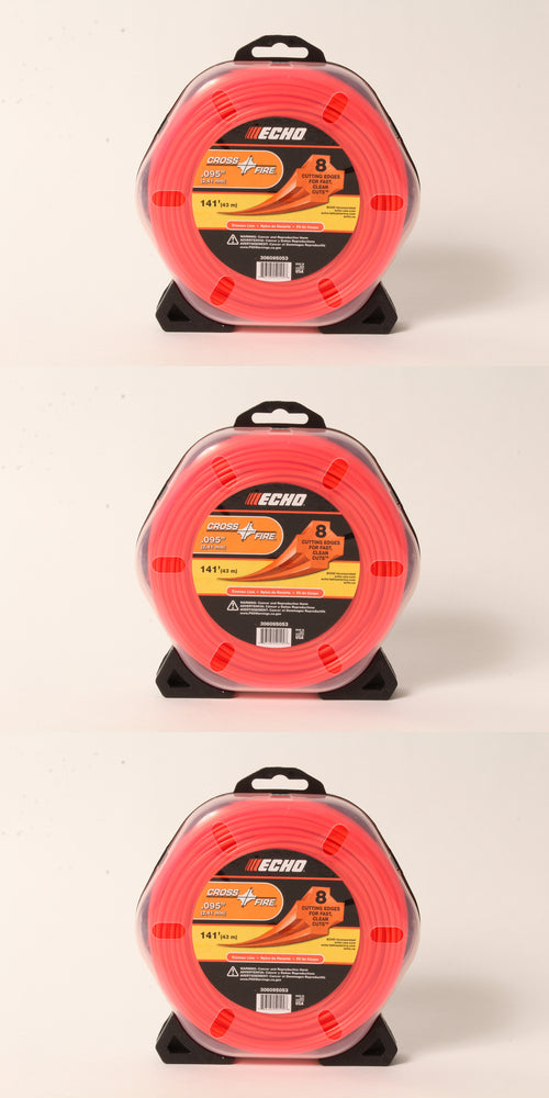 3 PK Echo 306095053 Crossfire .095" String Trimmer Line 1/2 lb Donut