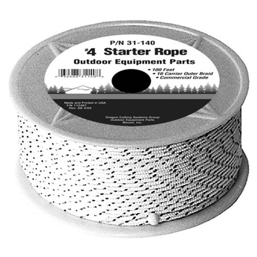 Genuine Oregon 31-140 Recoil Starter Rope #4 x 100' Braided Nylon 1/8"