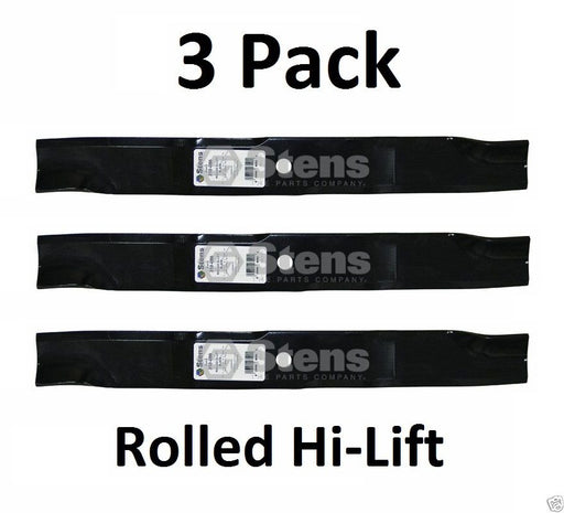 3 Pack Stens 310-086 Rolled Hi-Lift Blade for Bobcat 112111-03 112243-03 42180B