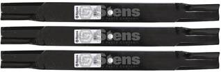 3 Pack Stens 310-410 Rolled Medium-Lift Blade Fits Bush Hog 82325