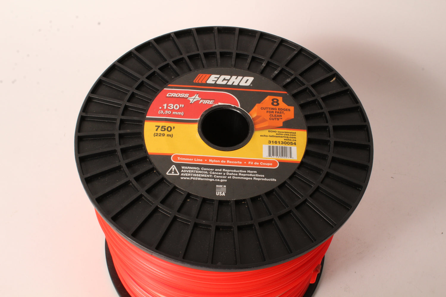 Echo 316130054 Crossfire .130" String Trimmer Line 5 lb Spool 750'