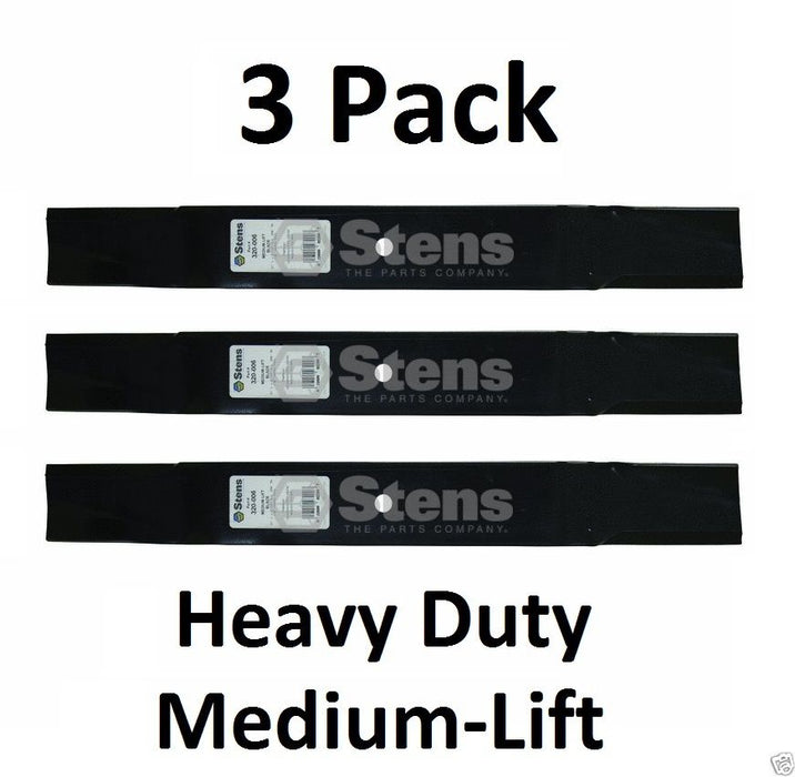 3 Pack Stens 320-006 HD Medium-Lift Blade for Woods 70134 70134KT 70142