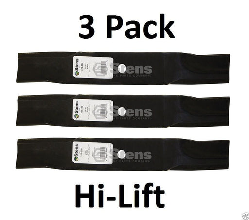 3 Pack Stens 320-500 Hi-Lift Mower Blade for Ariens 00450200 450200 Max Zoom 48