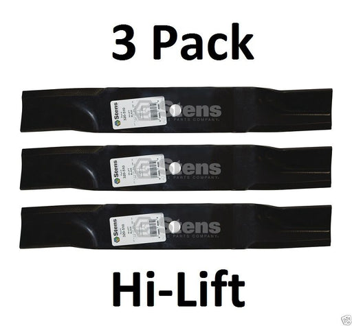 3 Pack Stens 320-510 Hi-Lift Blade Fits Gravely 09082400 GR1334FX PM34M PM34Z