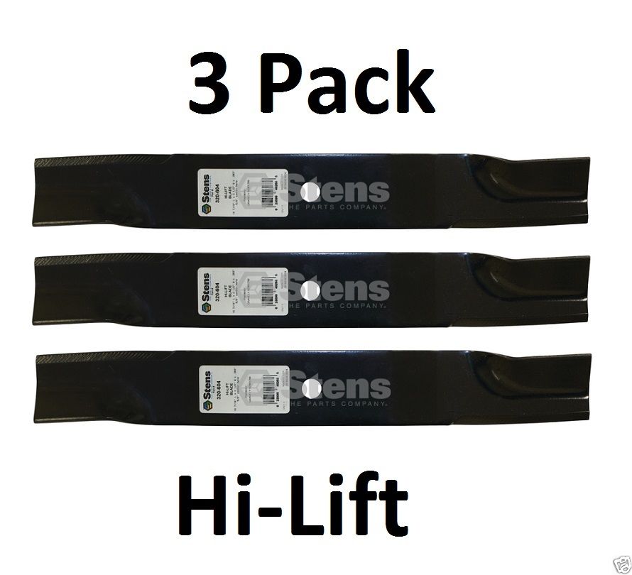 3 Pack Stens 320-604 Hi-Lift Blades Fits Ariens 02961700 2961700 ZoomXL 48 54 42