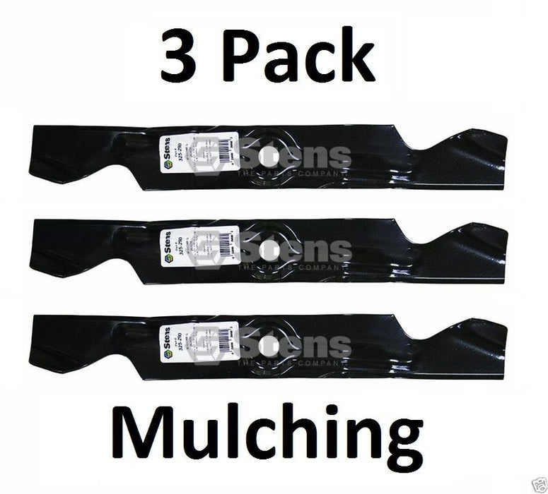 3 Pack Stens 325-290 Mulching Blade for Cub Cadet 742-04068 759-04047 942-04068