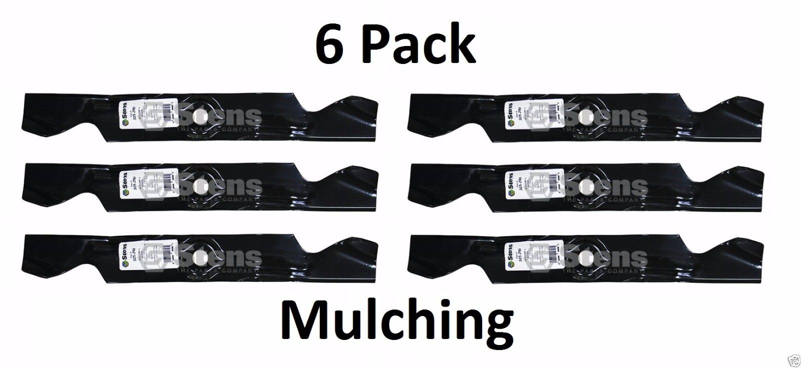 6 Pack Stens 325-290 Mulching Blade for Cub Cadet 742-04068 759-04047 942-04068