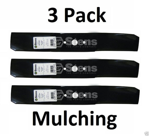 3 Pack Stens 325-841 Mulching Blade for Cub Cadet 742-3019 742-3025 759-3825