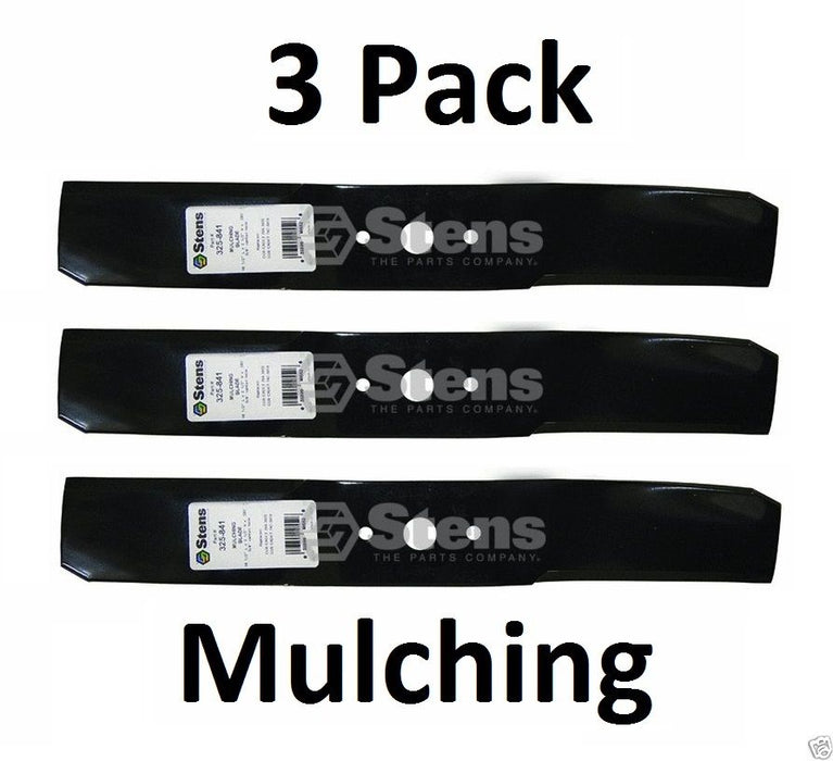 3 Pack Stens 325-841 Mulching Blade for Cub Cadet 742-3019 742-3025 759-3825