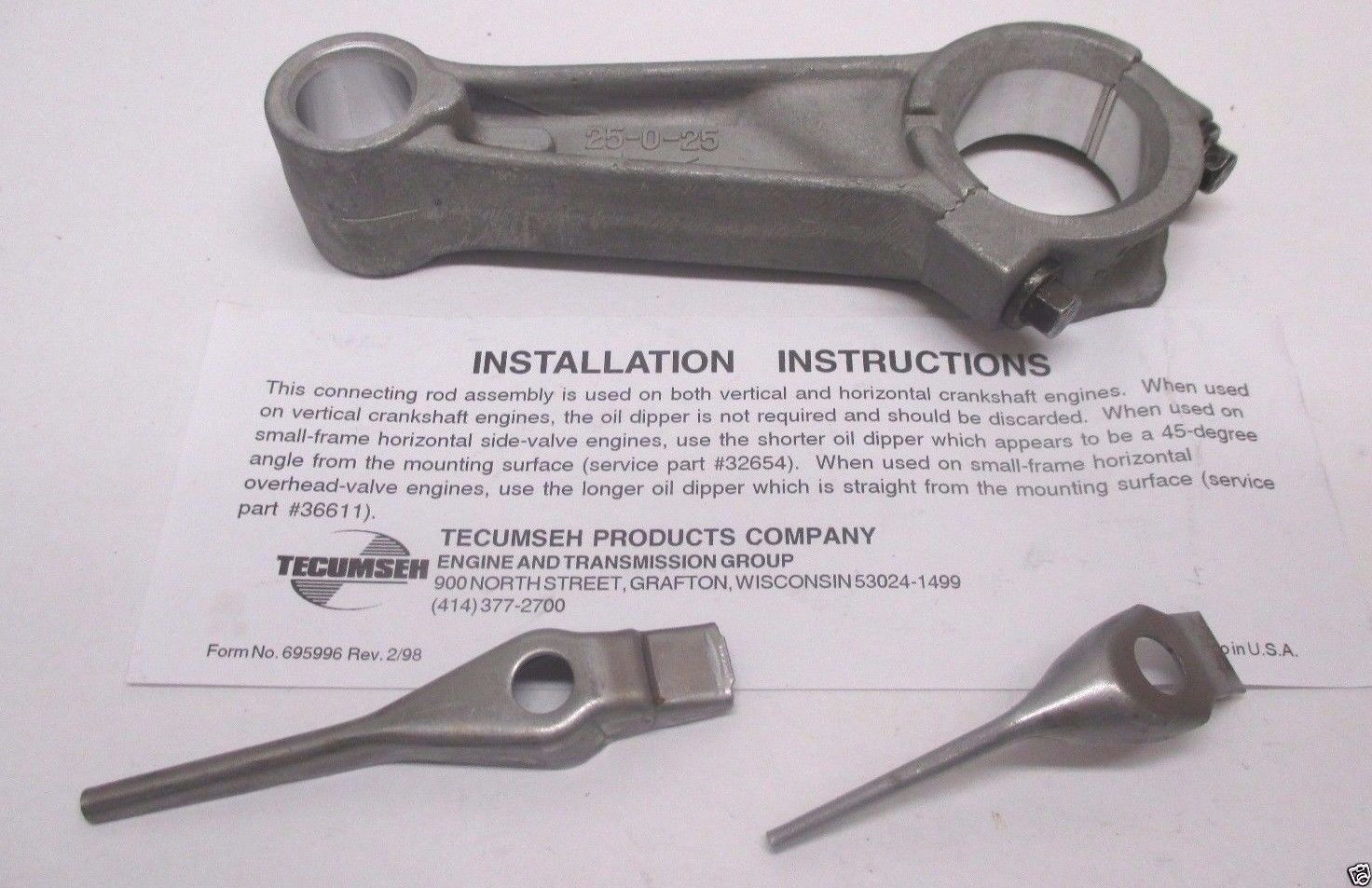 Genuine Tecumseh 32875B Connecting Rod Fits ECV H35 HS40 HS50 TVS105 TVS120 OEM